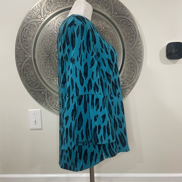 Tyler Boe Blue and Black Cheetah Sweater - Size Large - Picture 7 of 8